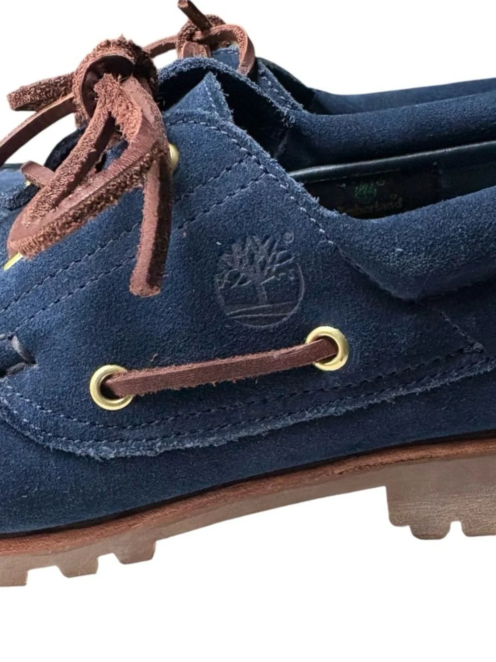 Timberland Indigo Blue Suede Boat Shoes men’s Size 10